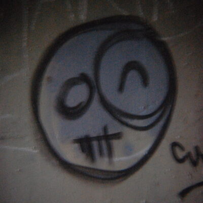 Graffiti taken with a Holga plastic lens