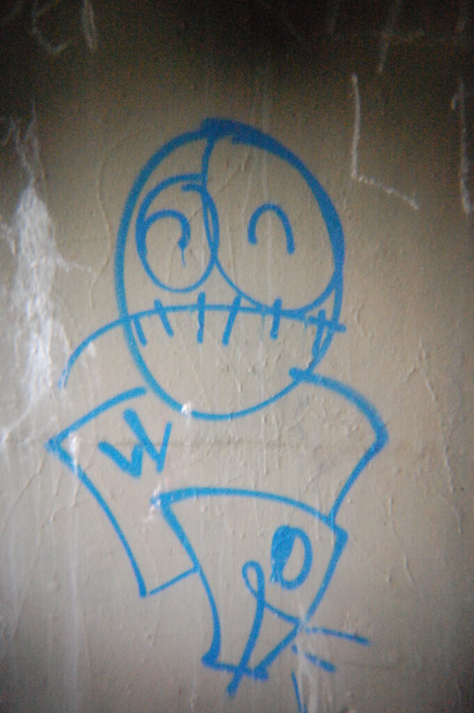 Graffiti taken with a Holga plastic lens