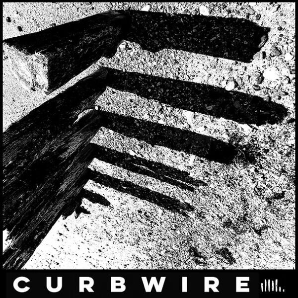 Curbwire album art shows a view of concrete monoliths with stark shadows