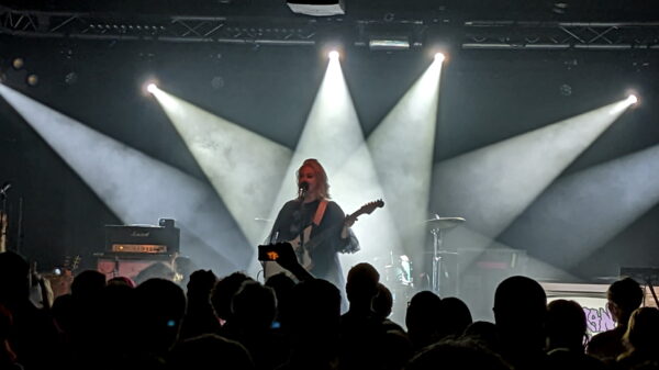 Lauran Hibberd on stage at the Wedgewood Rooms in Portsmouth.