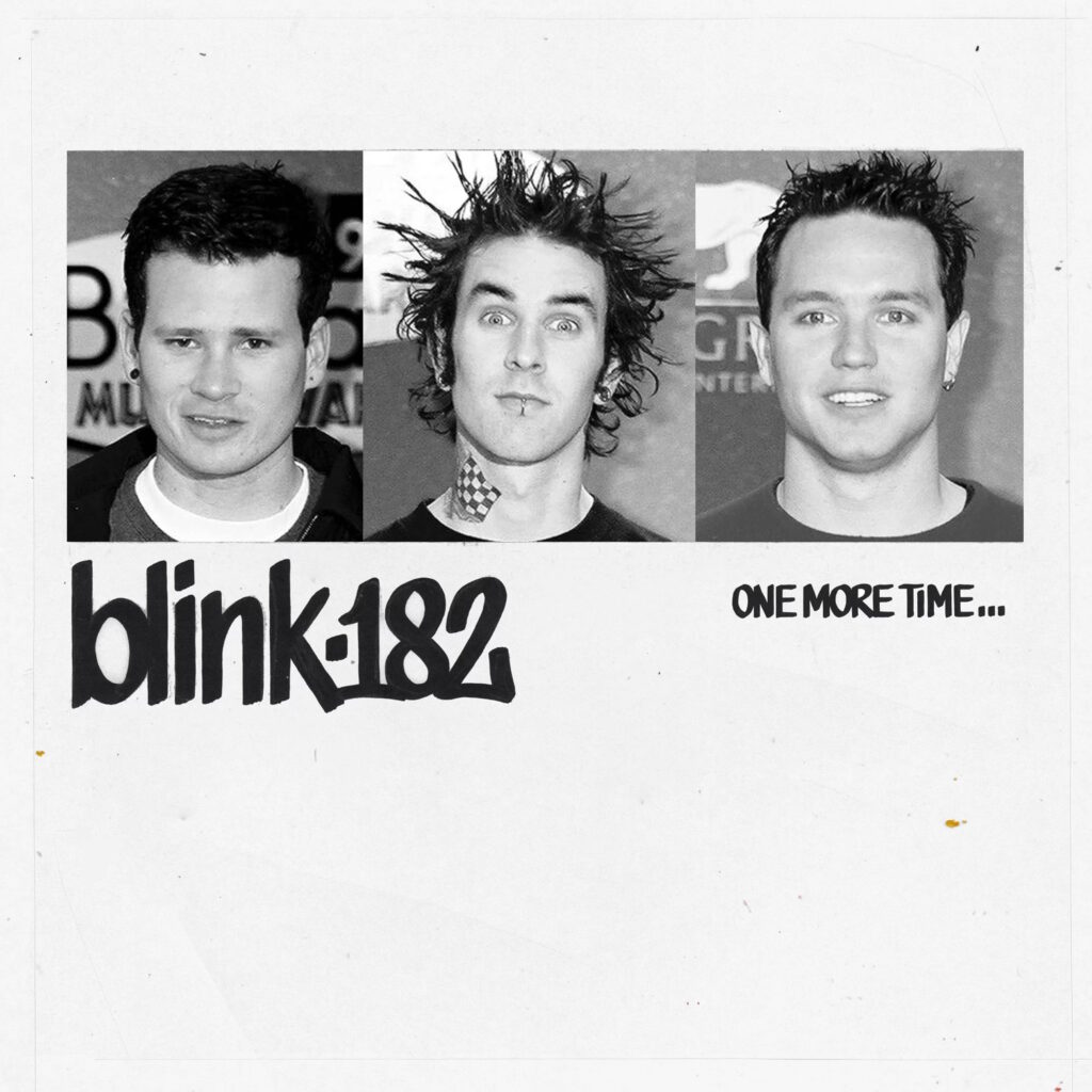 blink-182 - One More Time album cover with old pictures of the band.